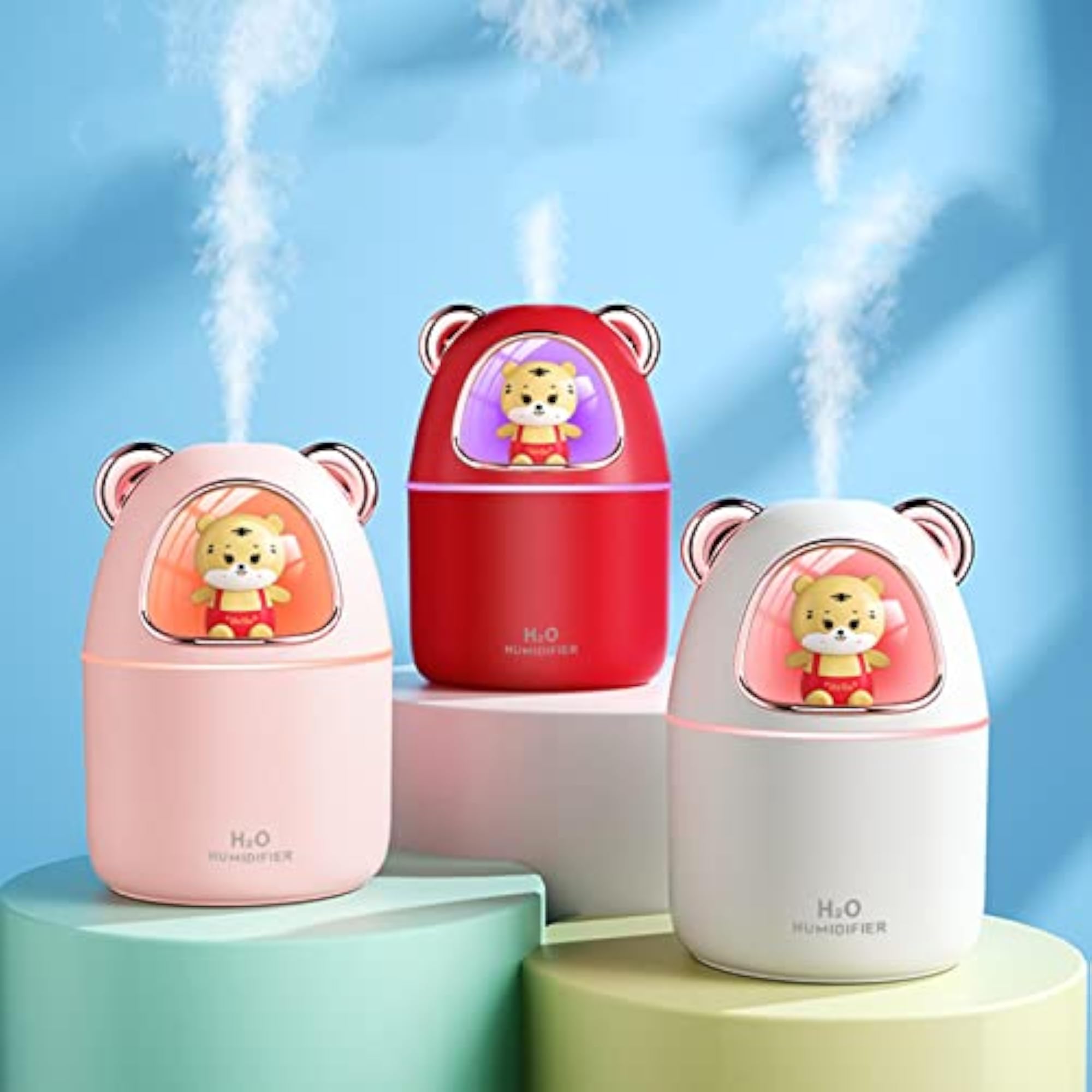 Air Humidifier Night Light Aroma Diffuser in Red